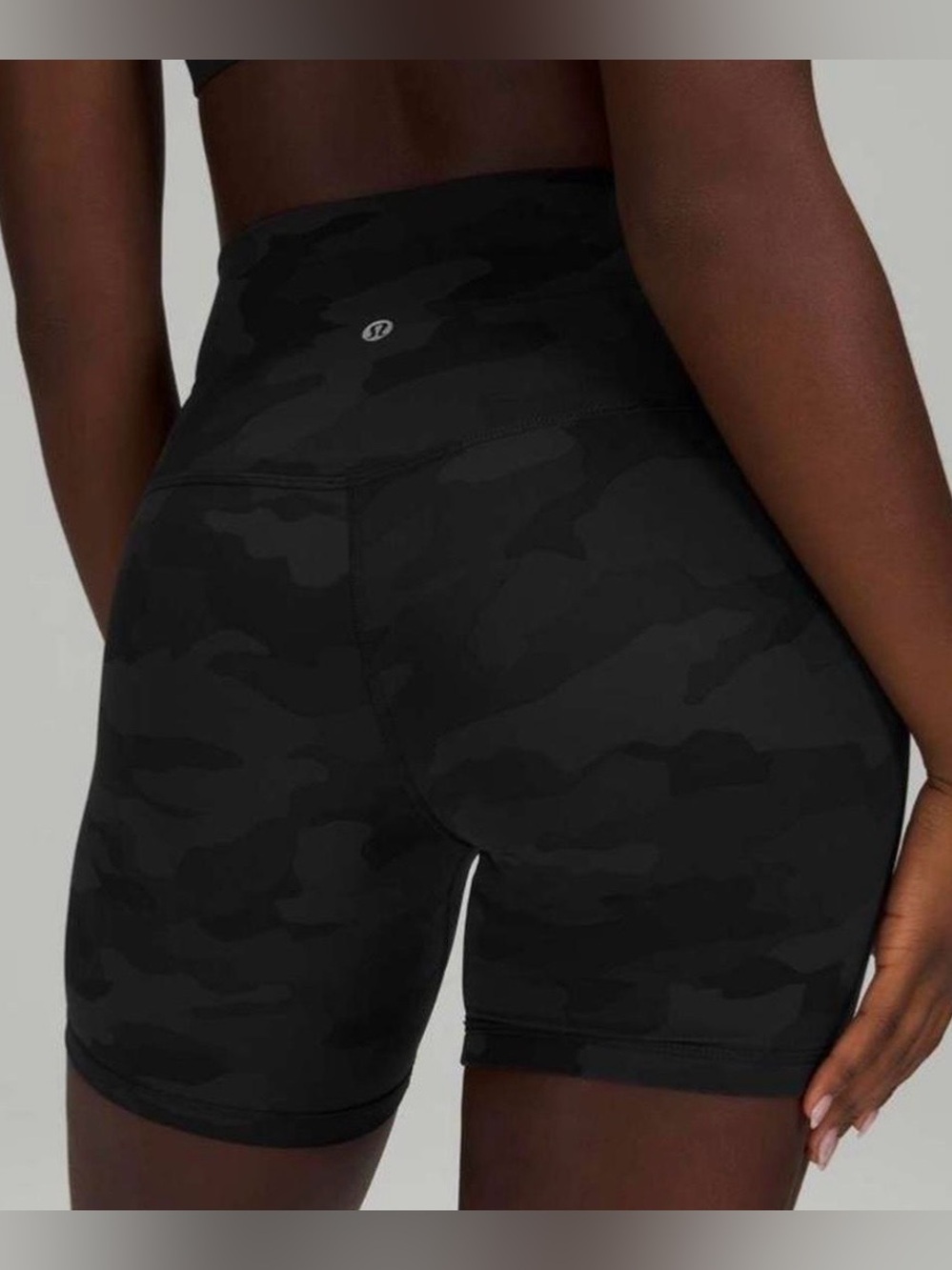 Lululemon Align High Rise Shorts 6" Heritage 365 Camo Deep Coal Multi Size 4